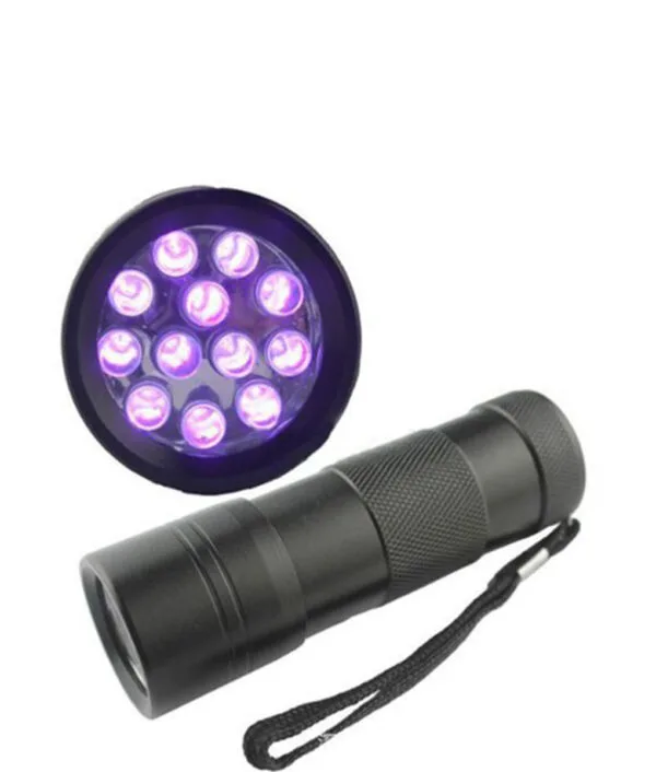 395NM UV Purple Light Waterproof Aluminium LED Torch