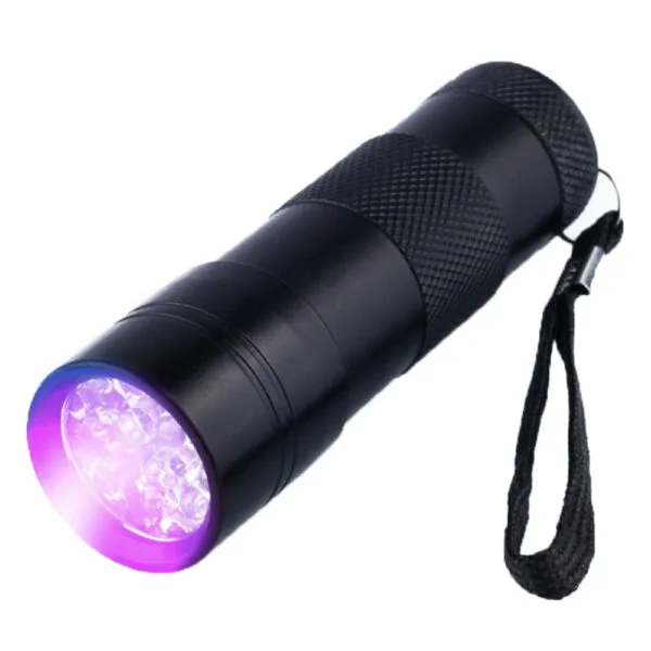 395NM UV Purple Light Waterproof Aluminium LED Torch - Image 2