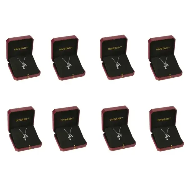 Lymphatic Magnetic Therapy Cross Design Diamond Necklace