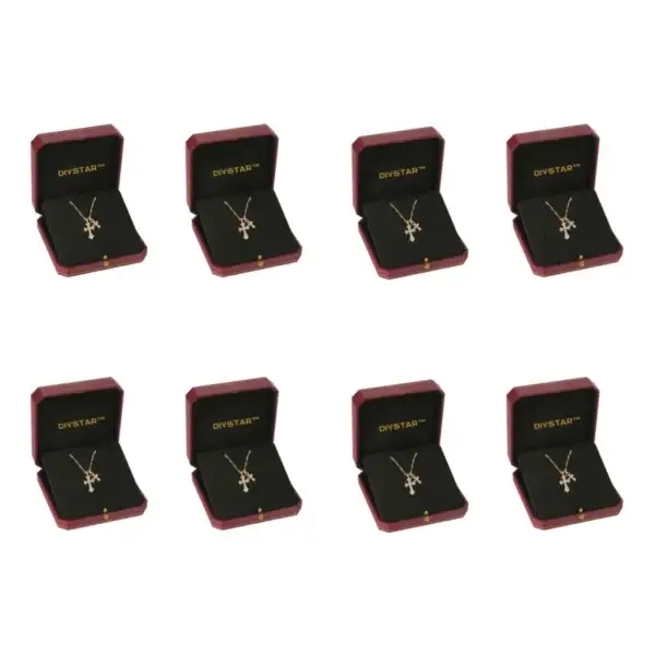 Lymphatic Magnetic Therapy Cross Design Diamond Necklace