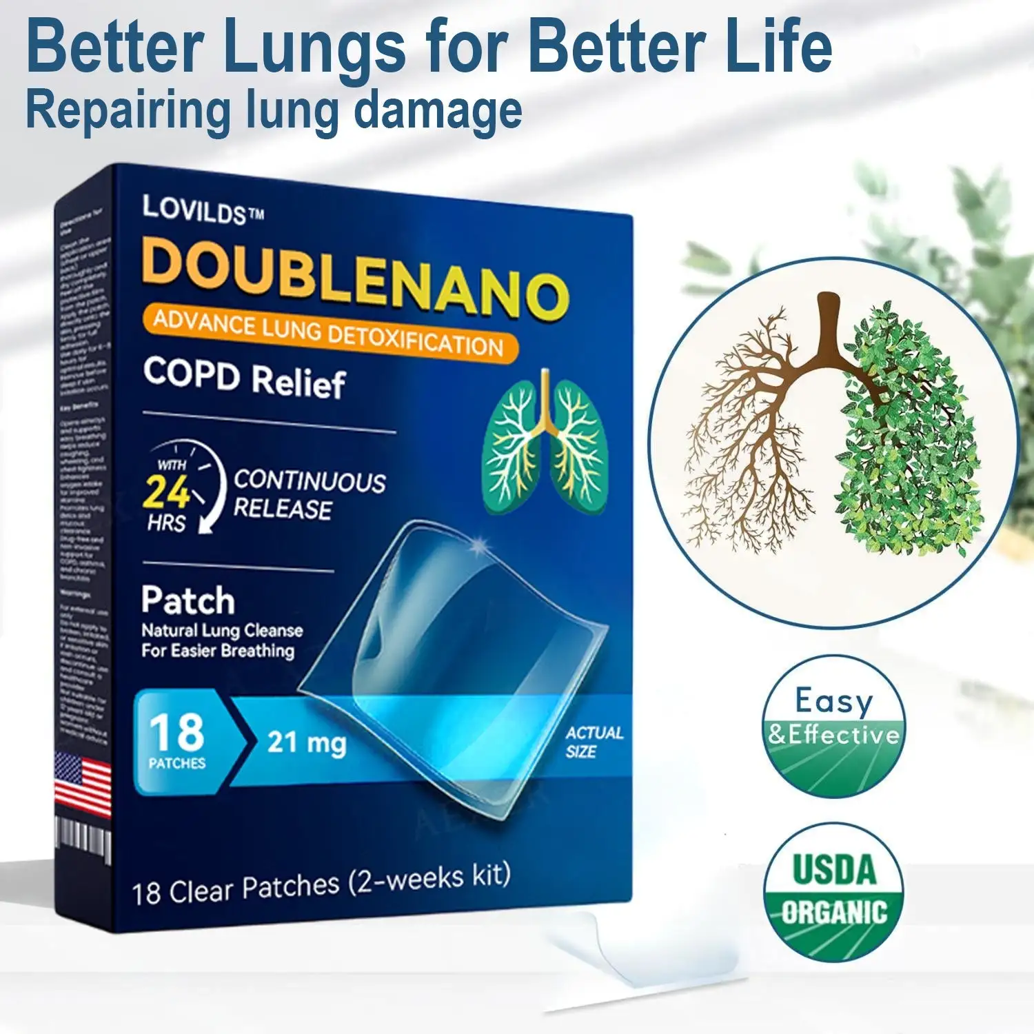 FDA Approved DoubleNano COPD Relief Patch