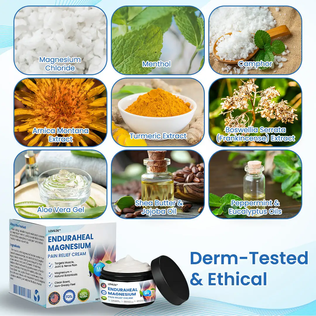 EnduraHeal Magnesium Pain Relief Cream - Image 9