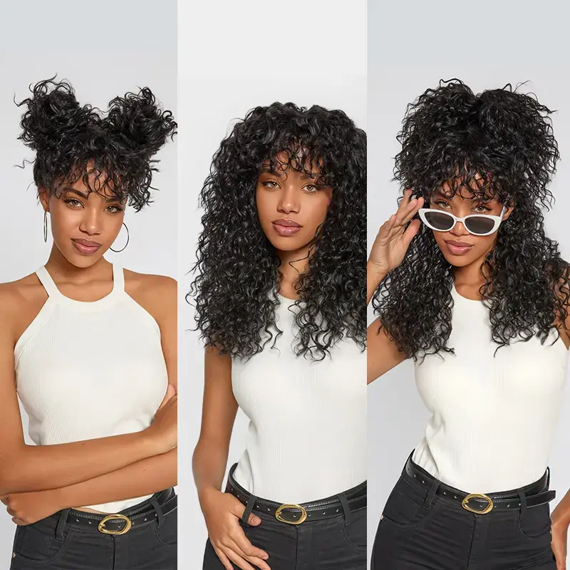 LOVILDS Effortless Shaggy Waves Big Hair Curly Hair Wig