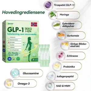 Seks-i-én helseløsning som munnvæske