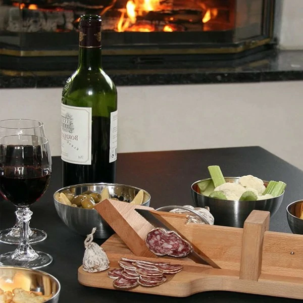 19th Century Wooden Sausage Cutter and Salami Slicer Machine - Image 4