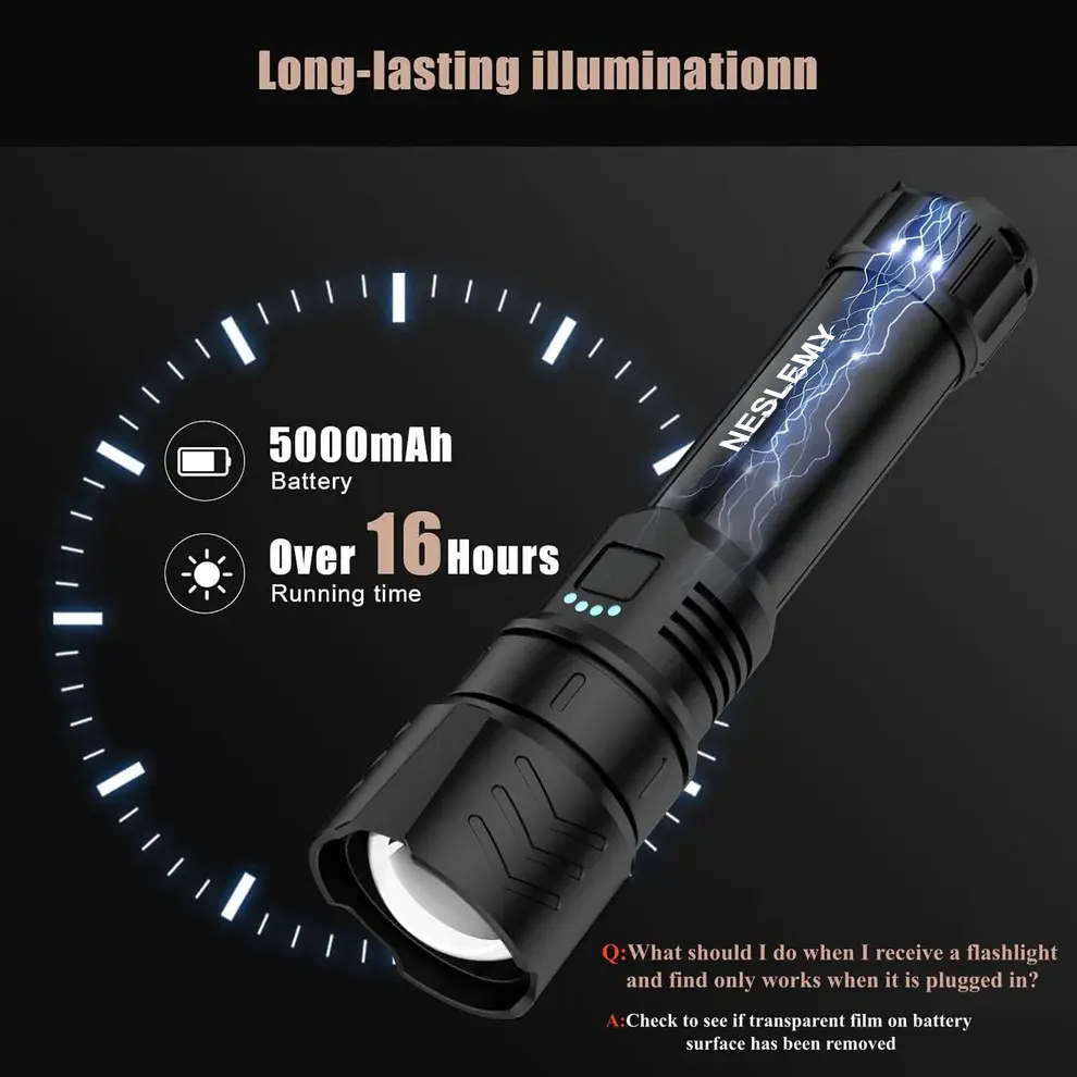 LED Flashlight – High Lumen Rechargeable Torch - Image 7