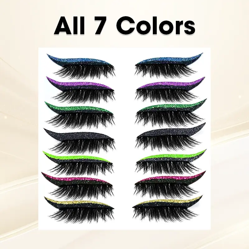 GlitzWink Cat Eyeliner Lashes Sticker - Image 14