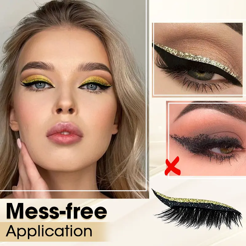 GlitzWink Cat Eyeliner Lashes Sticker - Image 4