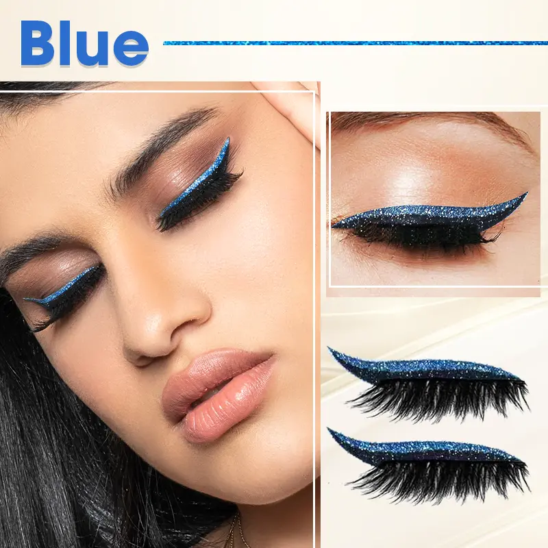 GlitzWink Cat Eyeliner Lashes Sticker - Image 9