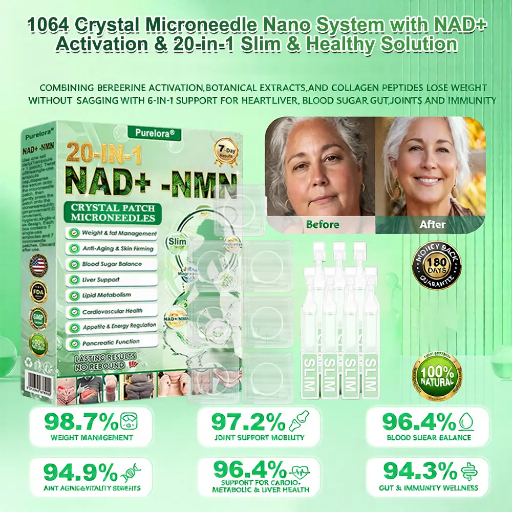 Crystal Microneedle Nano System with NAD⁺ Activation & 20-in-1 Slim & Healthy Pacth Solution - Image 7