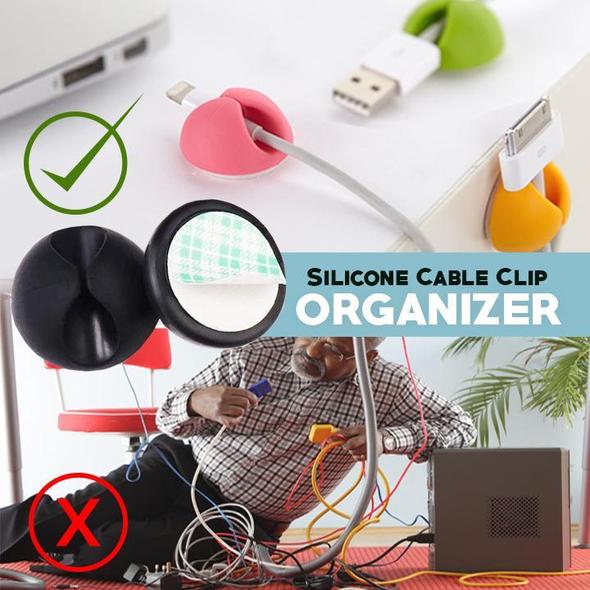 Self-Adhesive Silicone Cable Clip Organizers - 10 PCS - Image 3