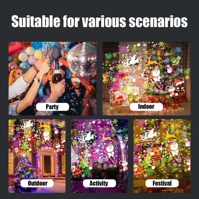 NESLEMY Christmas Projection Lamp 5V/1A with 16 Patterns USB Powered for Home - Image 4