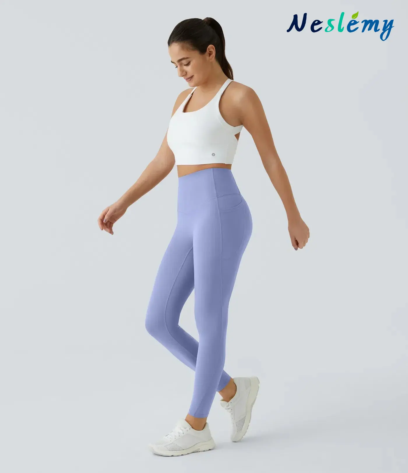 High Waisted Waist Shaping Pocket Shaping Training Leggings - Image 18