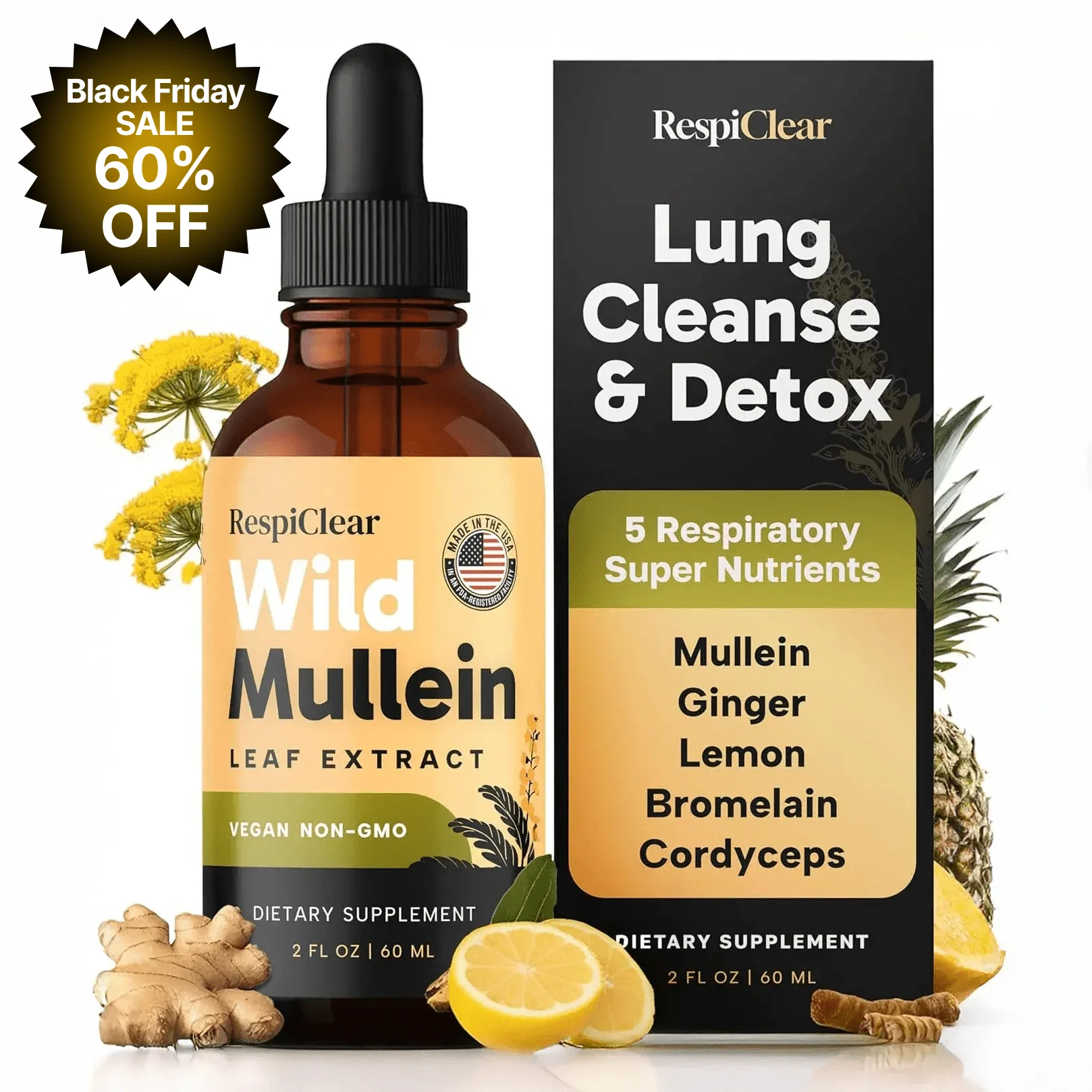 New Maximum Potency Mullein Drops For Smokers | RespiClear