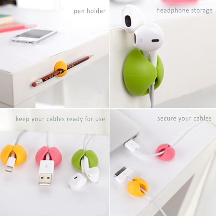 Self-Adhesive Silicone Cable Clip Organizers - 10 PCS - Image 5