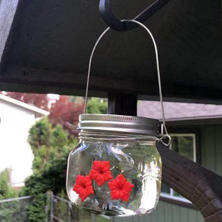 Beautiful Hummingbird Feeder With Three Ports - Image 3