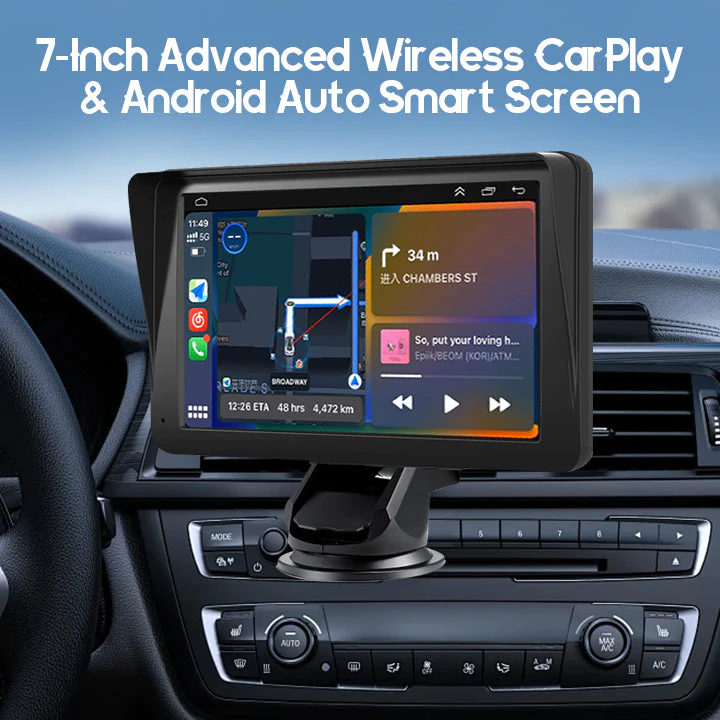 7-Inch Advanced Wireless CarPlay & Android Auto Smart Screen