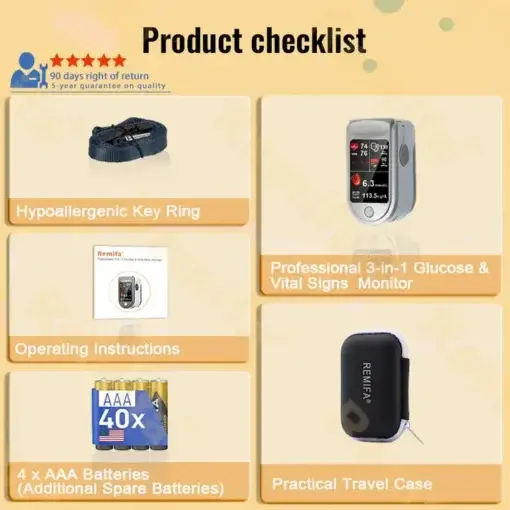 Professional 3in1 Glucose & Vital Signs Monitor - Image 6