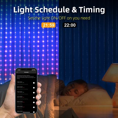 Color Waves LED Curtain Sync Lights - Image 2