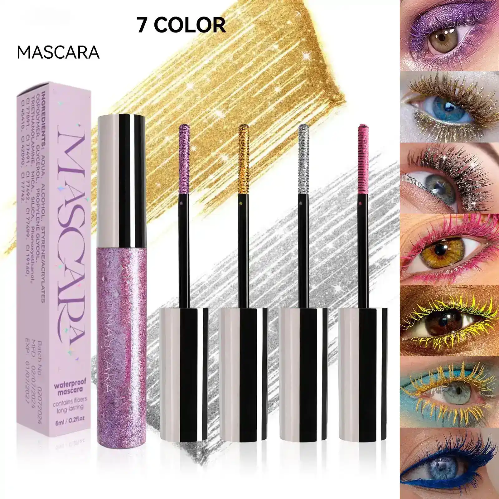 Colorful Glitter Mascara