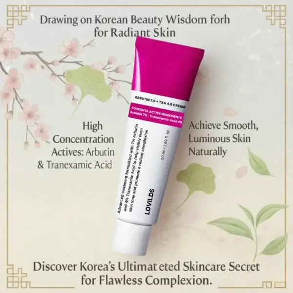 Facial Cream with 7% Arbutin + 4% Tranexamic Acid - Image 9