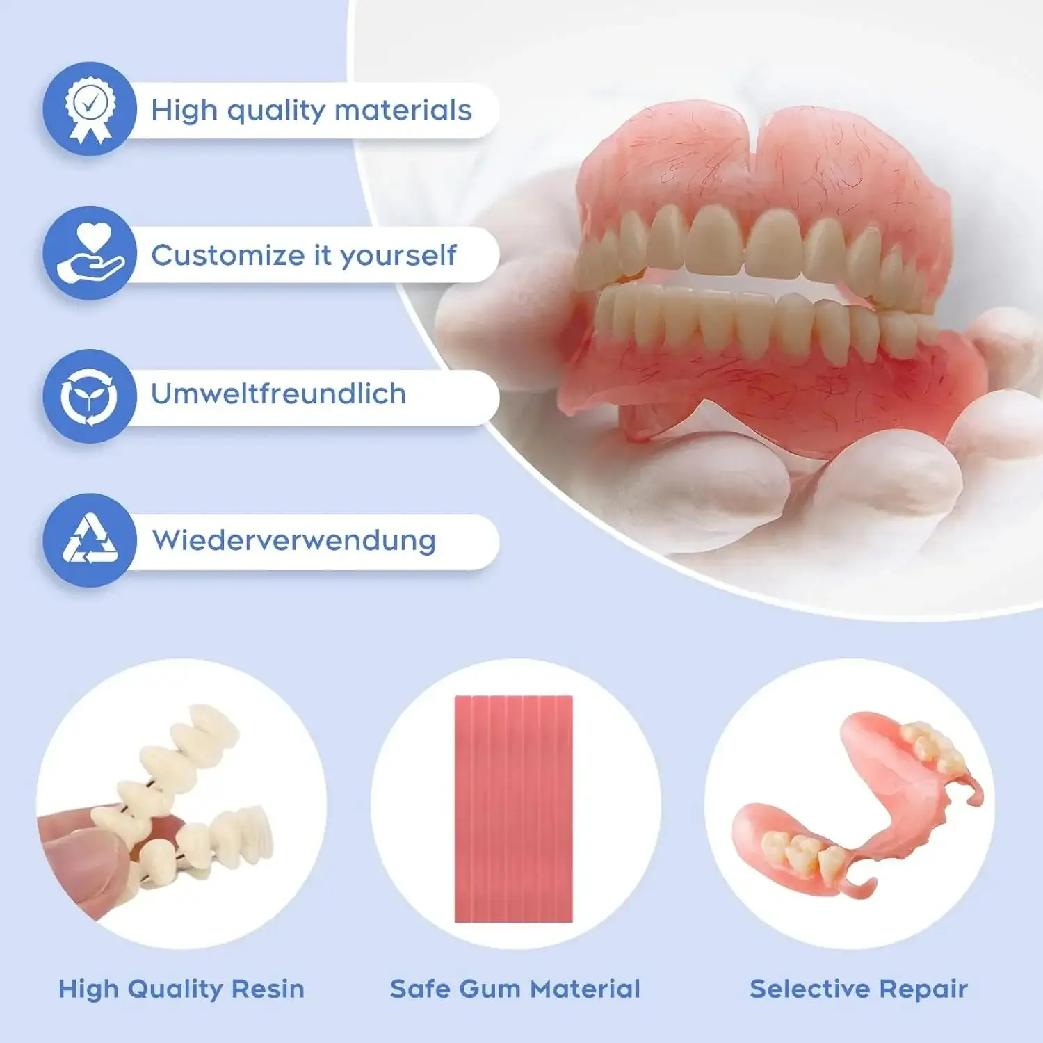 Medical Full Denture with Strong Suction - Image 2