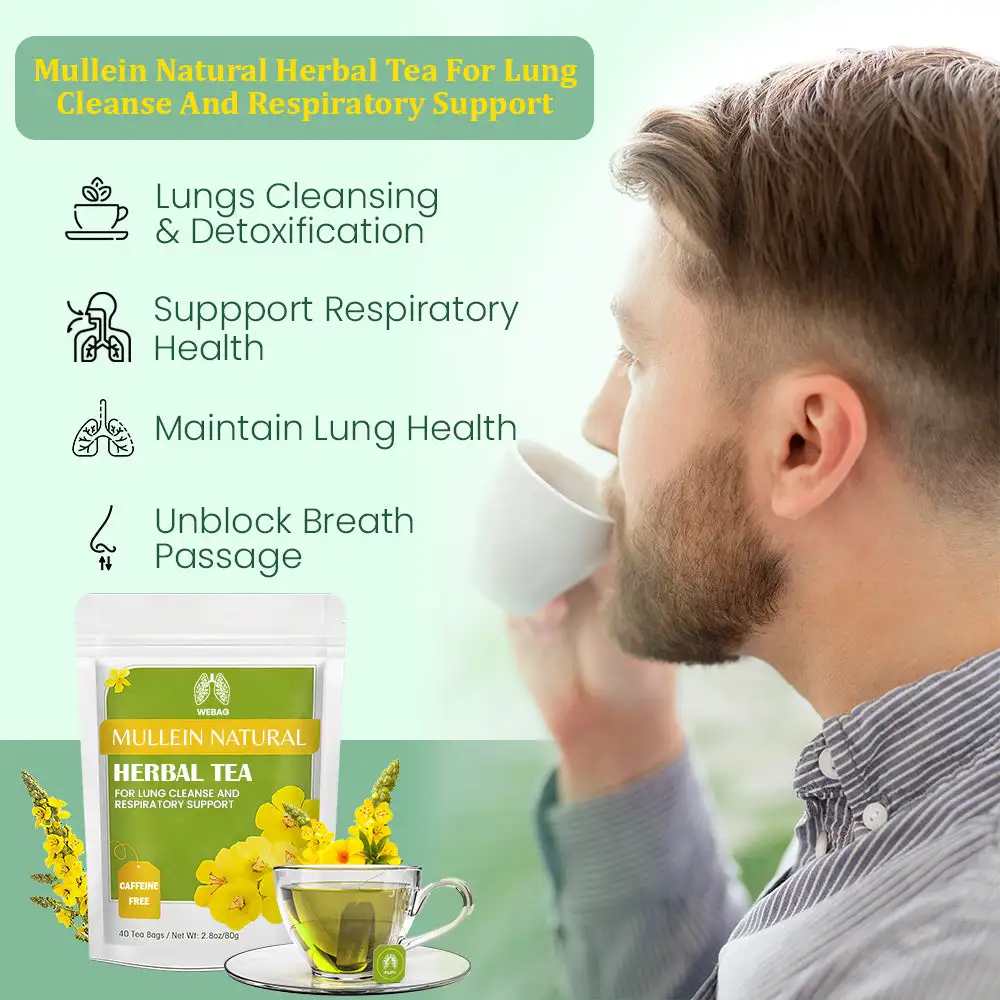 MULLEIN Natural Herbal Tea For Lung Cleanse And Respiratory Support - Image 5