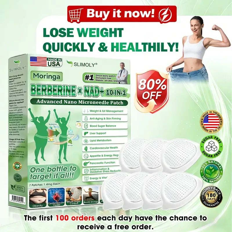 Official Store | Moringa · Berberine × NAD+ 10-in-1 Nano Microneedle Patch