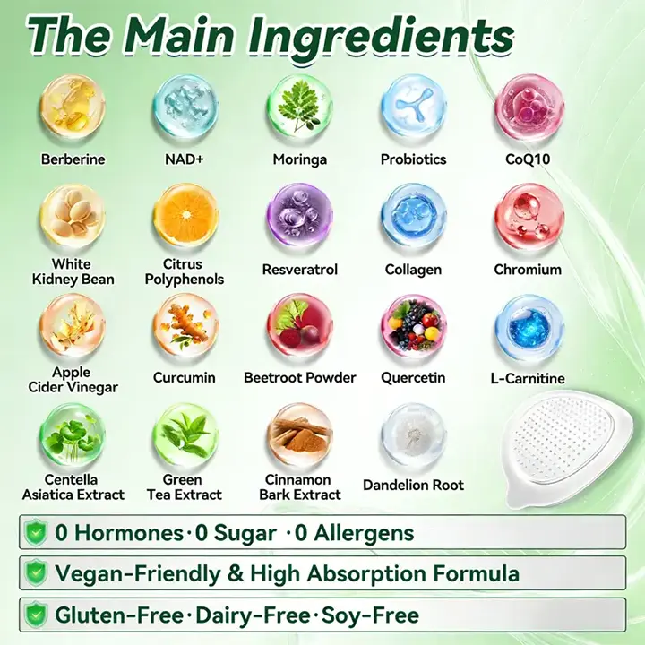 Official Store | ☀️☀️ Moringa · Berberine × NAD+ 10-in-1 Advanced Nano Microneedle Patch - Image 7