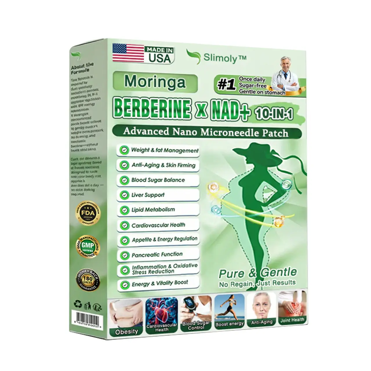 Moringa & Berberine 10-in-1 Advanced Nano Microneedle Patch - Image 10