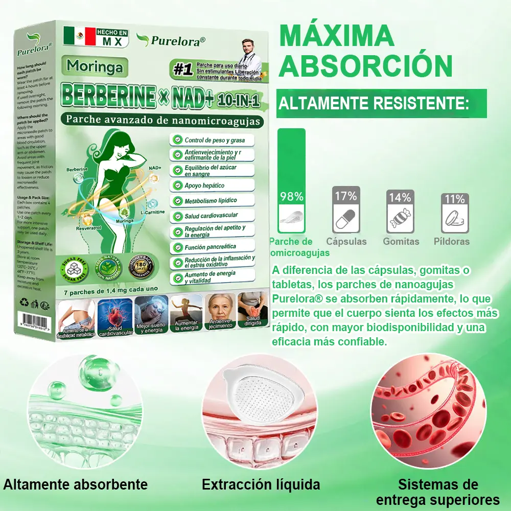Maravilla Matutina · Berberina × NAD+ 10 en 1 Parche de Nanomicroagujas Avanzado - Image 12