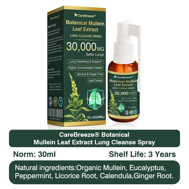 Botanical Mullein Leaf Extract Lung Cleanse Spray - Image 8