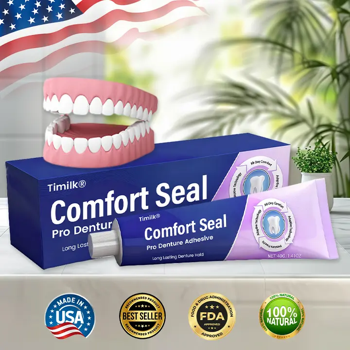 🔥 LIMITED SPECIAL OFFER 🔥 Comfort Seal Pro Denture Adhesive🦷💜FDA Certified (Clinically Proven 96- Hour Lock Hold for Secure, Comfortable & Zinc-Free Denture Fit)