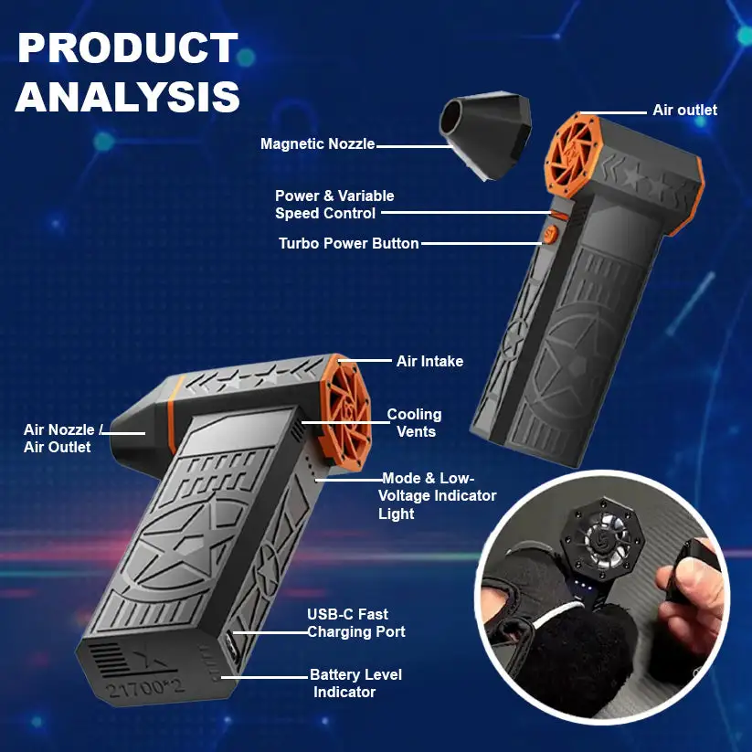 Upgrade TAILEDEN 12000W Thermal Snow Blower - Image 7