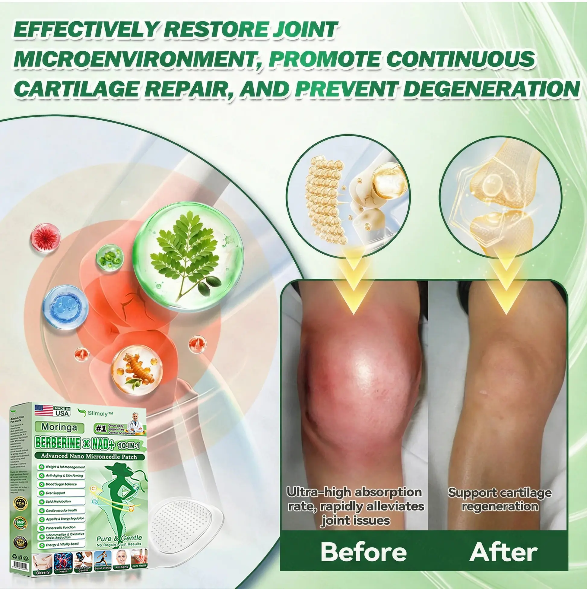 Moringa & Berberine 10-IN-1 Advanced Nano Microneedle Patch(Once Daily, visible changes in 7 days) ✅ Obesity, Diabetes, Sleep Apnea, And Joint Issues - Image 5