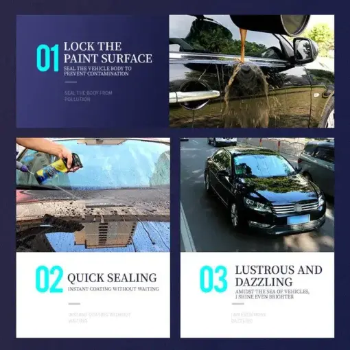 QIAWI Car Nano quick-coat-Advanced Automobile Quick-acting Coating Agent With Dust -Proof and Glazing Effects -Long Lasting Car Showroom gloss that LASTS 350ml - Image 4