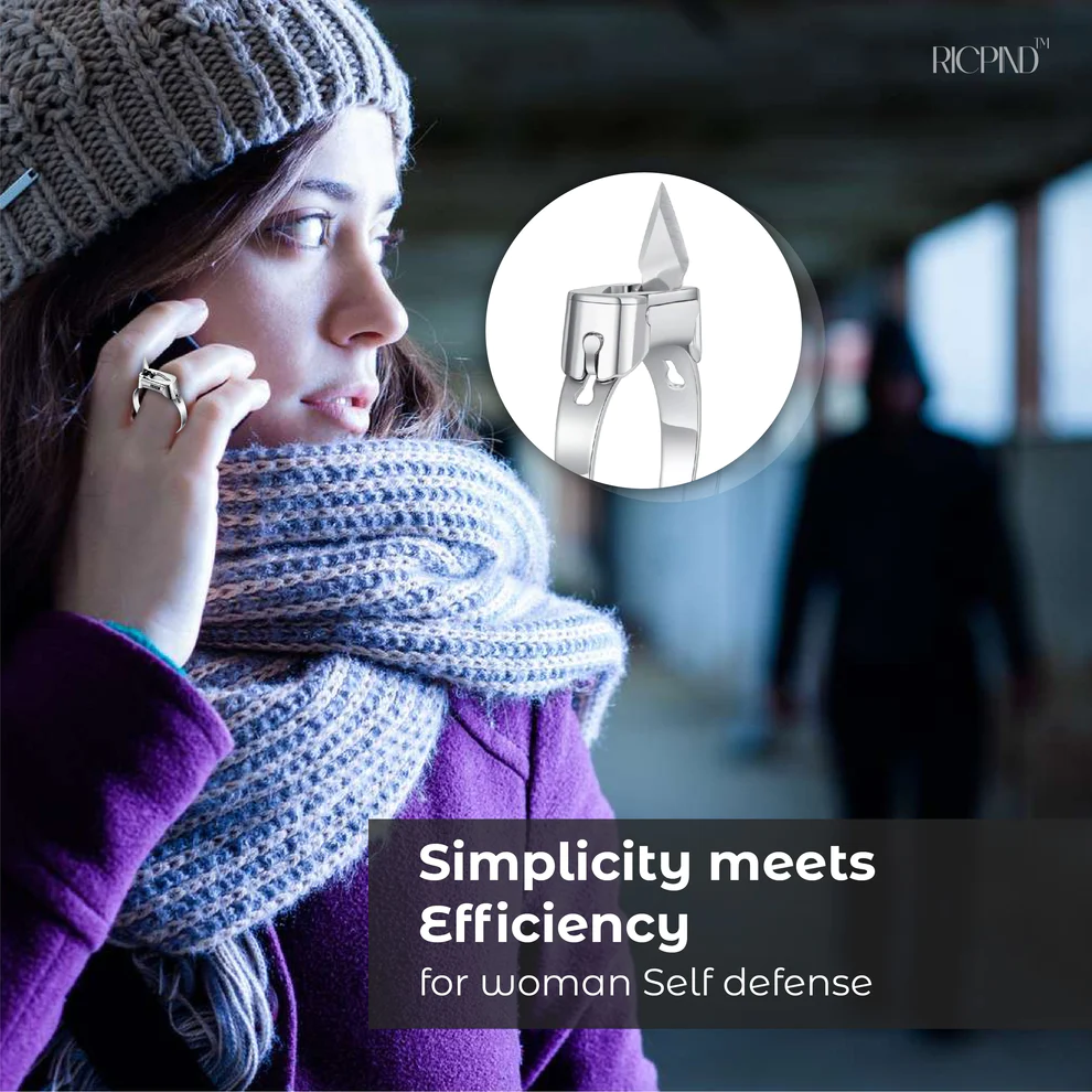 RICPIND Stainless Steel Hidden Blade Defence Ring - Image 2