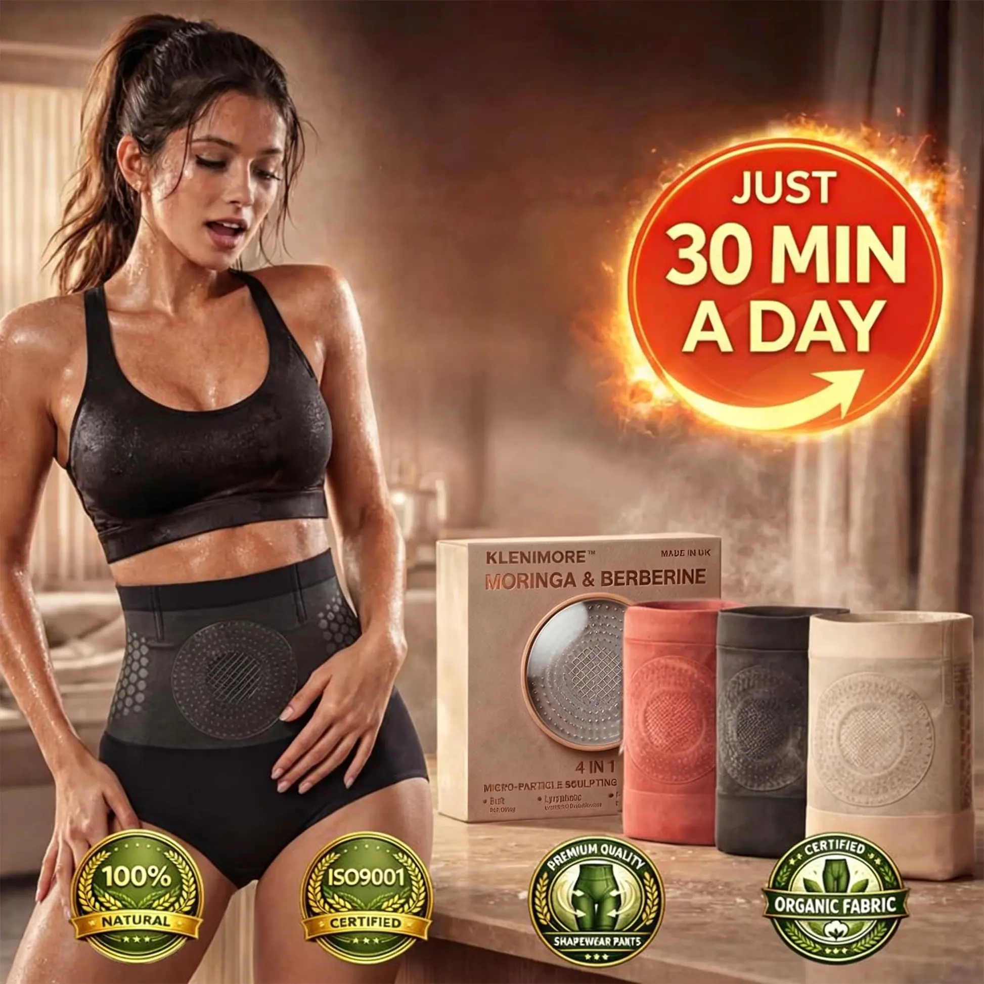 Moringa & Berberine 4-In-1 Toning & Shaping Shorts