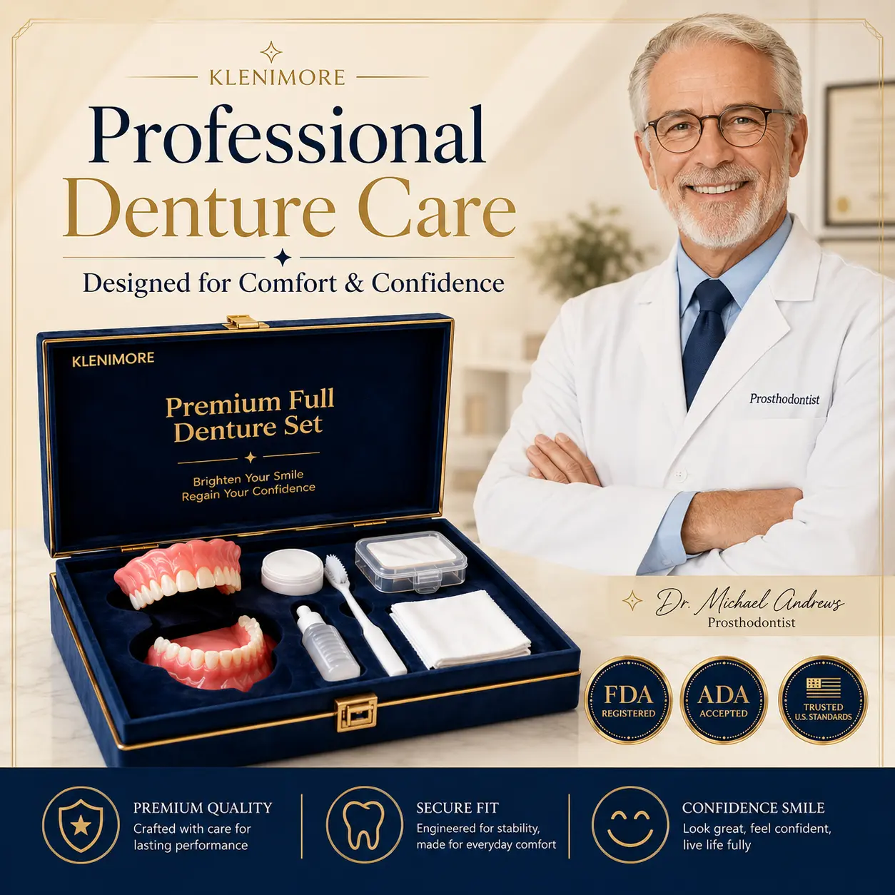 Custom-Fit Dentures— Designed for Comfort and a Natural-Looking Smile